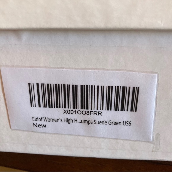 New Eldof Green Suede High Heels Size 6 - Picture 8 of 10